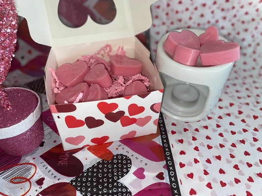 6 heart shaped candle melts