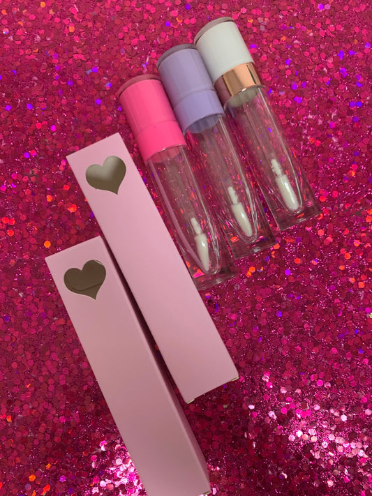 30 Empty pink lipgloss boxes only  (big tubes)