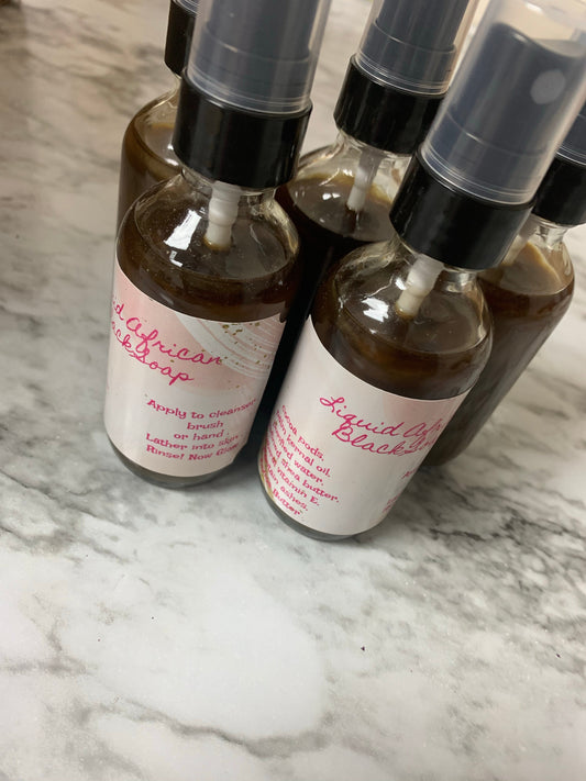 2oz Liquid African Black Soap