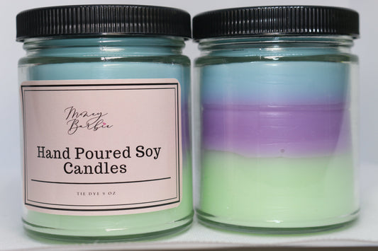 Tie Dye Soy Wax Candle